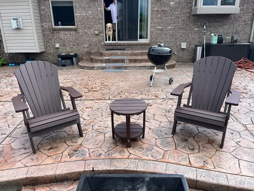 Customer photo review of DuraWeather Poly® King Size Folding Adirondack Chair