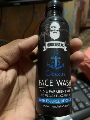 Customer photo review of Muuchstac Ocean Face Wash for Men | Fight Acne & Pimples, Brighten Skin, Clears Dirt, Oil Control, Refreshing Feel - Multi-Action Formula | 100 ml