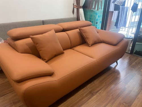 Customer photo review of DORIAN - Sofa văng da 2 chỗ tựa gật gù