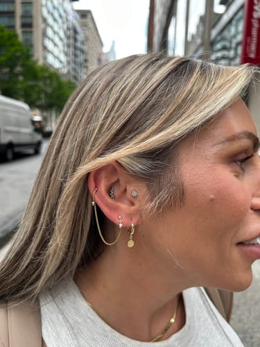 Customer photo review of Flower Earring Set