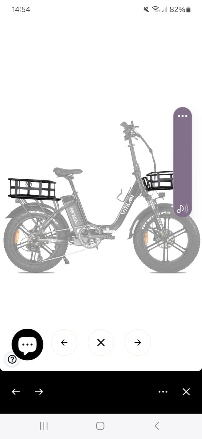 Customer photo review of U7 Step-thru Foldable Fat Tire Electric Bike