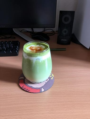 Customer photo review of Premium Matcha Latte Powder