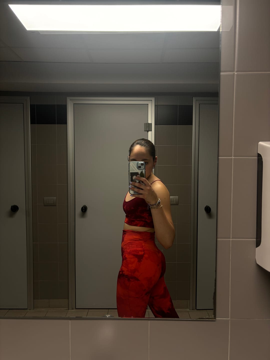 Customer photo review of Leggings Maltinto Rosso Inferno