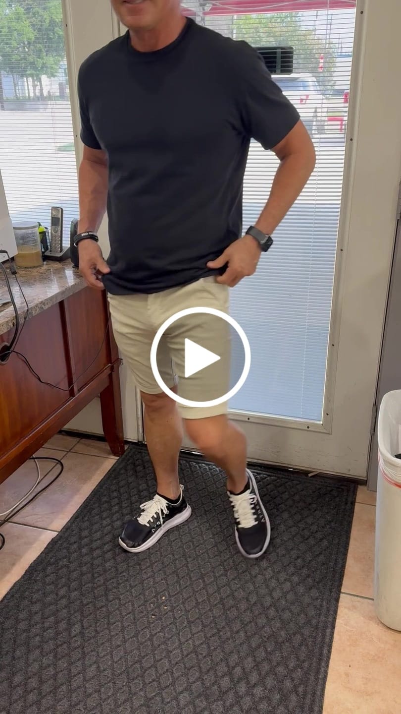 Customer video review of Ultra-Stretch 9” Chino Shorts - Cream