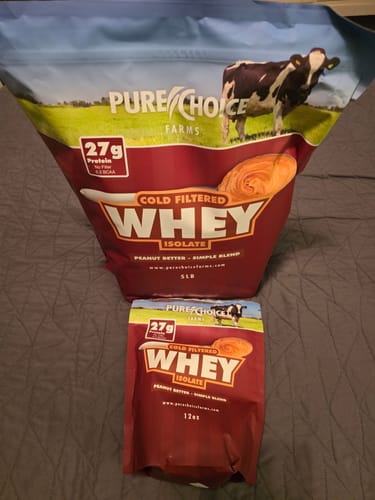 Customer photo review of Whey Protein Isolate Peanut Better