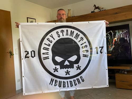 Customer photo review of Fahne inkl. Druck