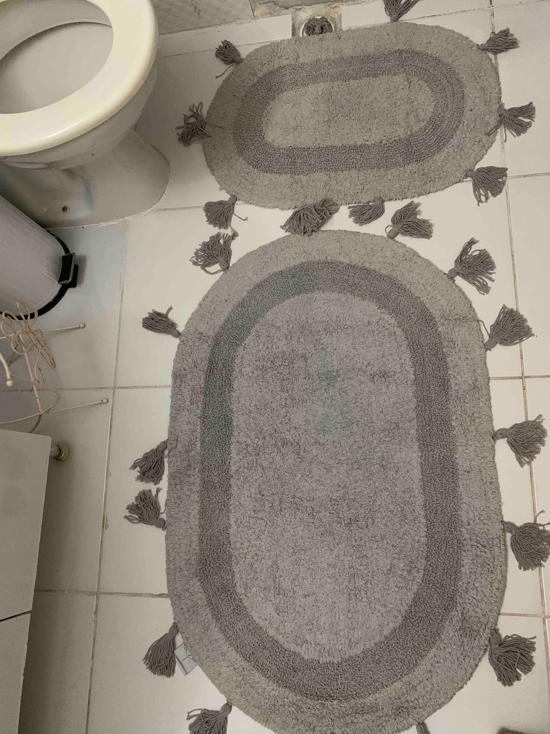 Customer photo review of Hana 2’li Takım Banyo Paspası %100 Pamuk 40x60 + 60x90 Gri