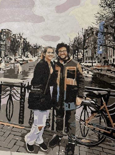 Customer photo review of Custom Paint by Numbers Kit for Personalized Artwork