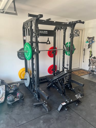 Customer photo review of Major Fitness B52 All-In-One Home Gym Smith Machine