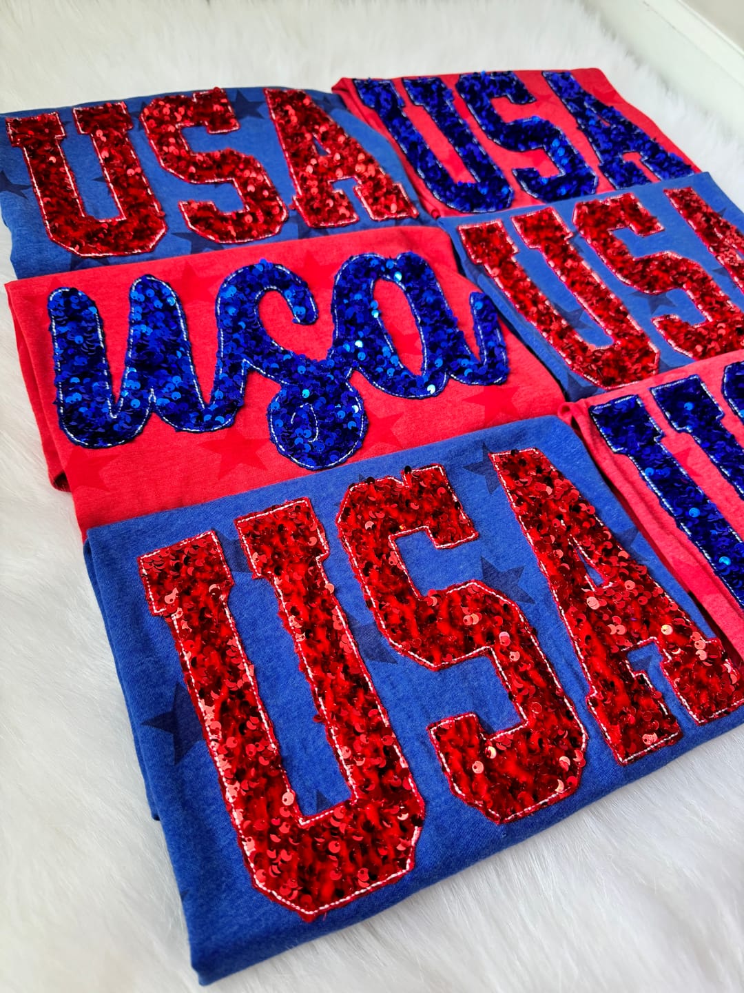 Customer photo review of Red Sequin on Velvet