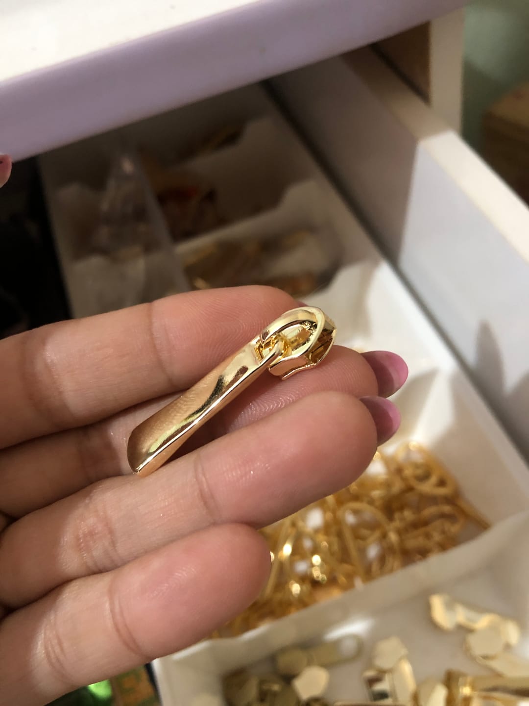 Customer photo review of PUXADOR 38 N°6 C/CARRINHO DOURADO CATAFORETICO 10 PEÇAS
