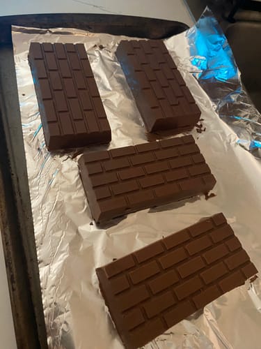 Customer photo review of Brick Bar 3-Part Chocolate Mold (BWB)