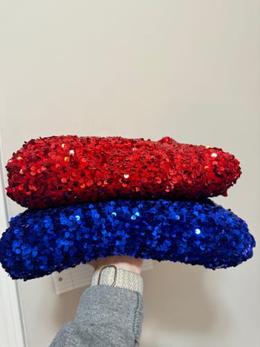 Customer photo review of Royal Blue Sequin on  Velvet