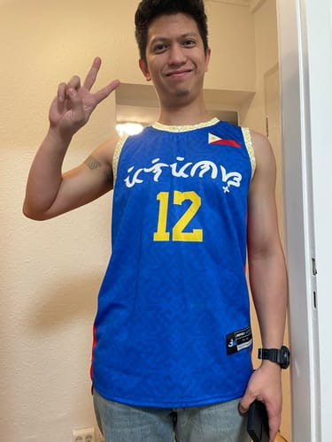 Customer photo review of Philippines Custom Basketball Jersey