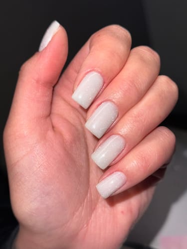 Customer photo review of Gel polish, Rubber base foil, smoky white, 10ml