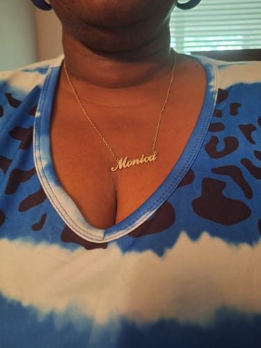Customer photo review of Personalized Name Necklace