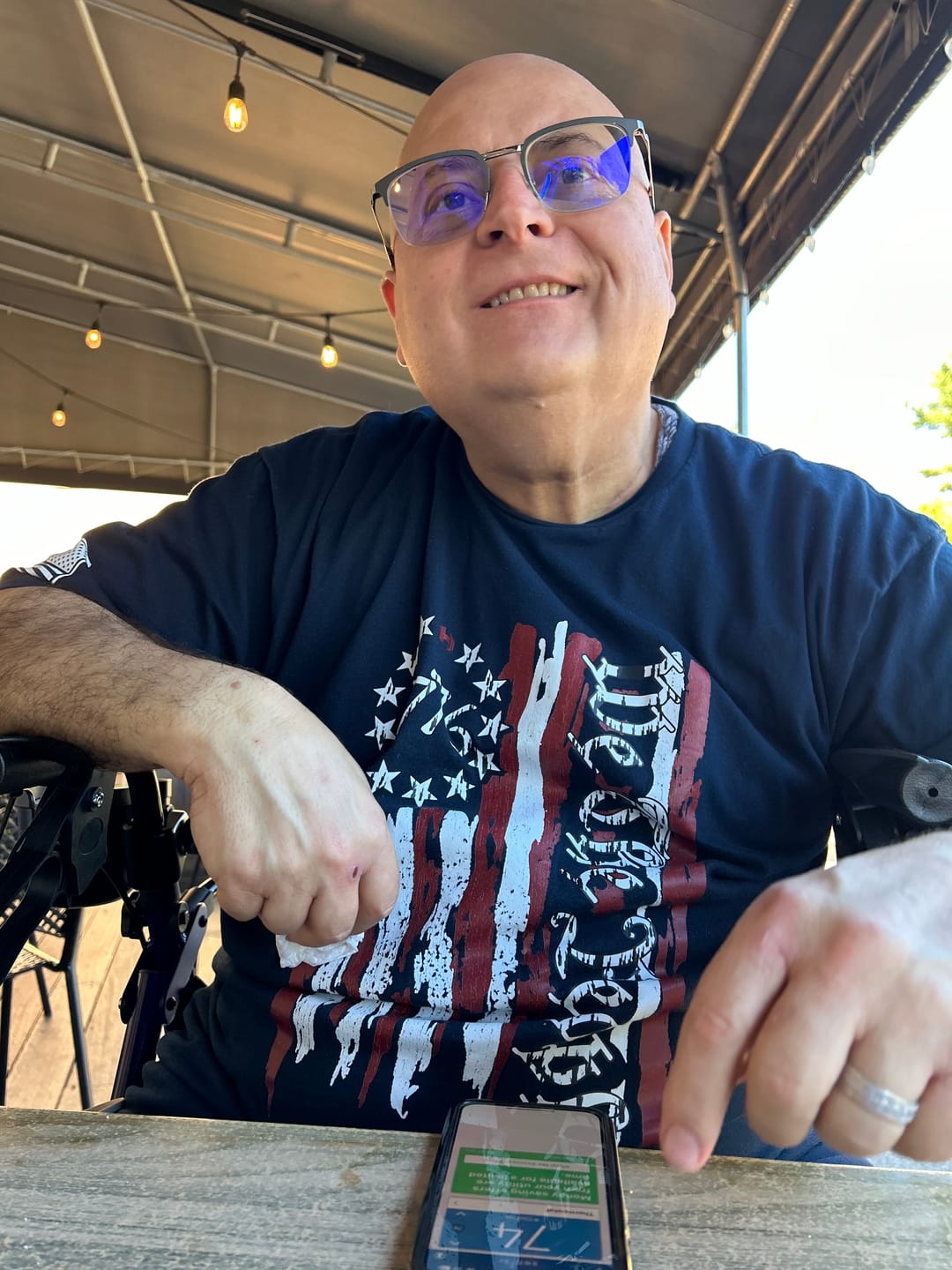 Customer photo review of We The People 1776 Flag T-Shirt