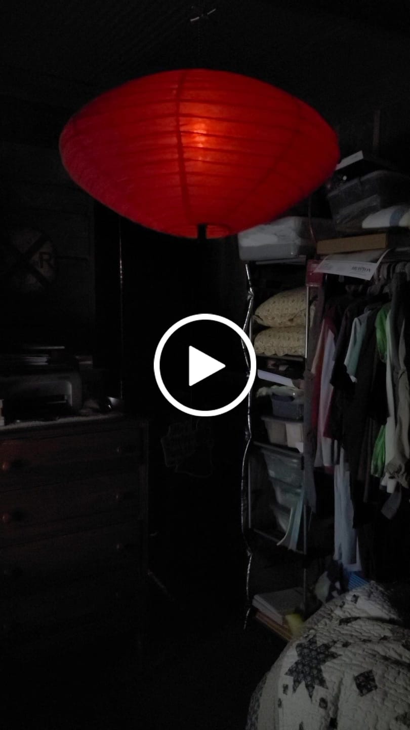 Customer video review of 16" Red Saturn Paper Lantern