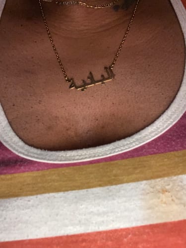 Customer photo review of Personalized Arabic Name Necklace