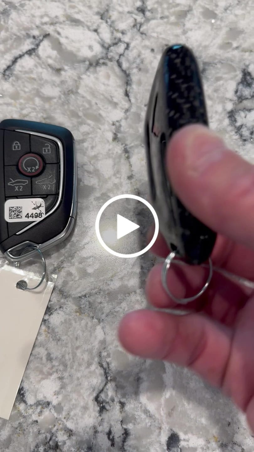 Customer video review of C8 CORVETTE CARBON FIBER KEY COVER - BLACK, RED, OR BLUE