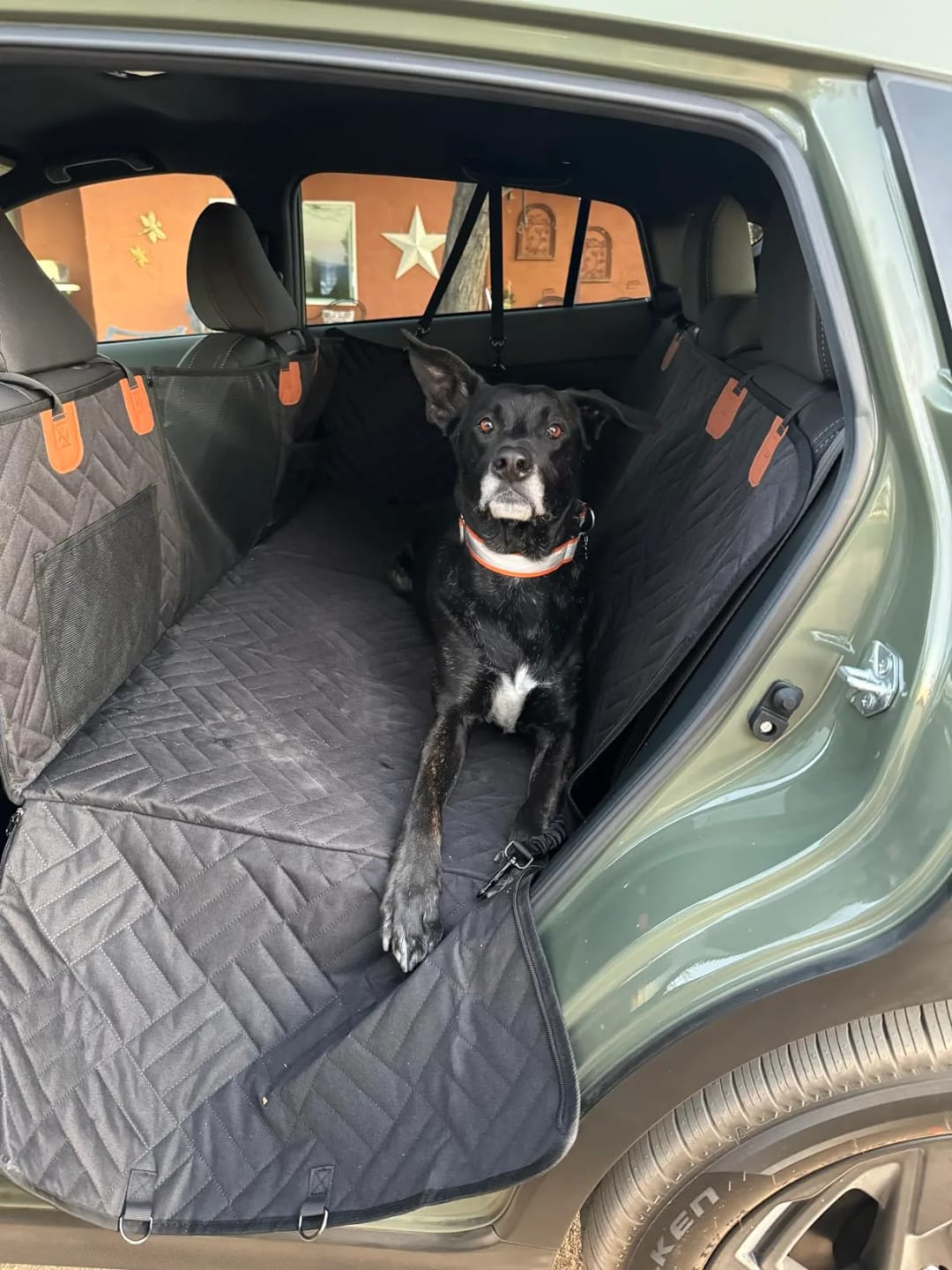 Customer photo review of Car Seat Cover with Hard Bottom