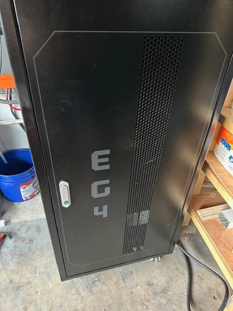 Customer photo review of EG4 | Pre-Assembled + Welded Enclosed Battery Rack | 6 Slot | Wheels Included | Bus Bar Covers |