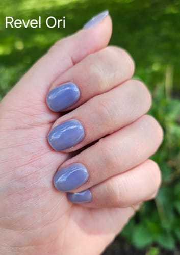 Customer photo review of D383 Ori Blue Crème Dip Powder