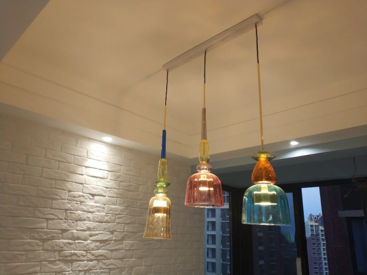 Customer photo review of Olivia Colorful Candy Pendant Light