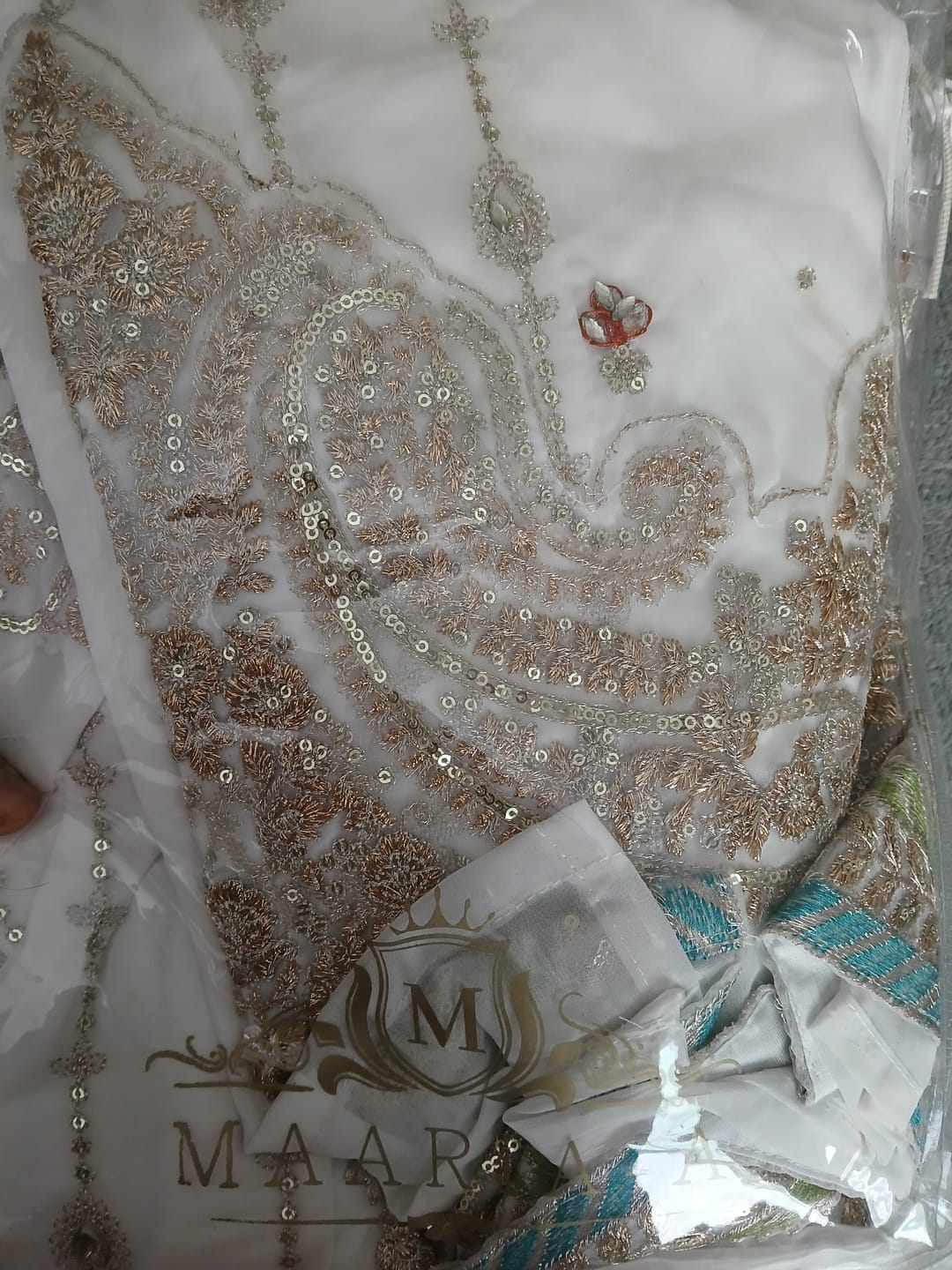 Customer photo review of Eid Party Wear Designer Pakistani Outfit Salwar Kameez Dupatta Dress
