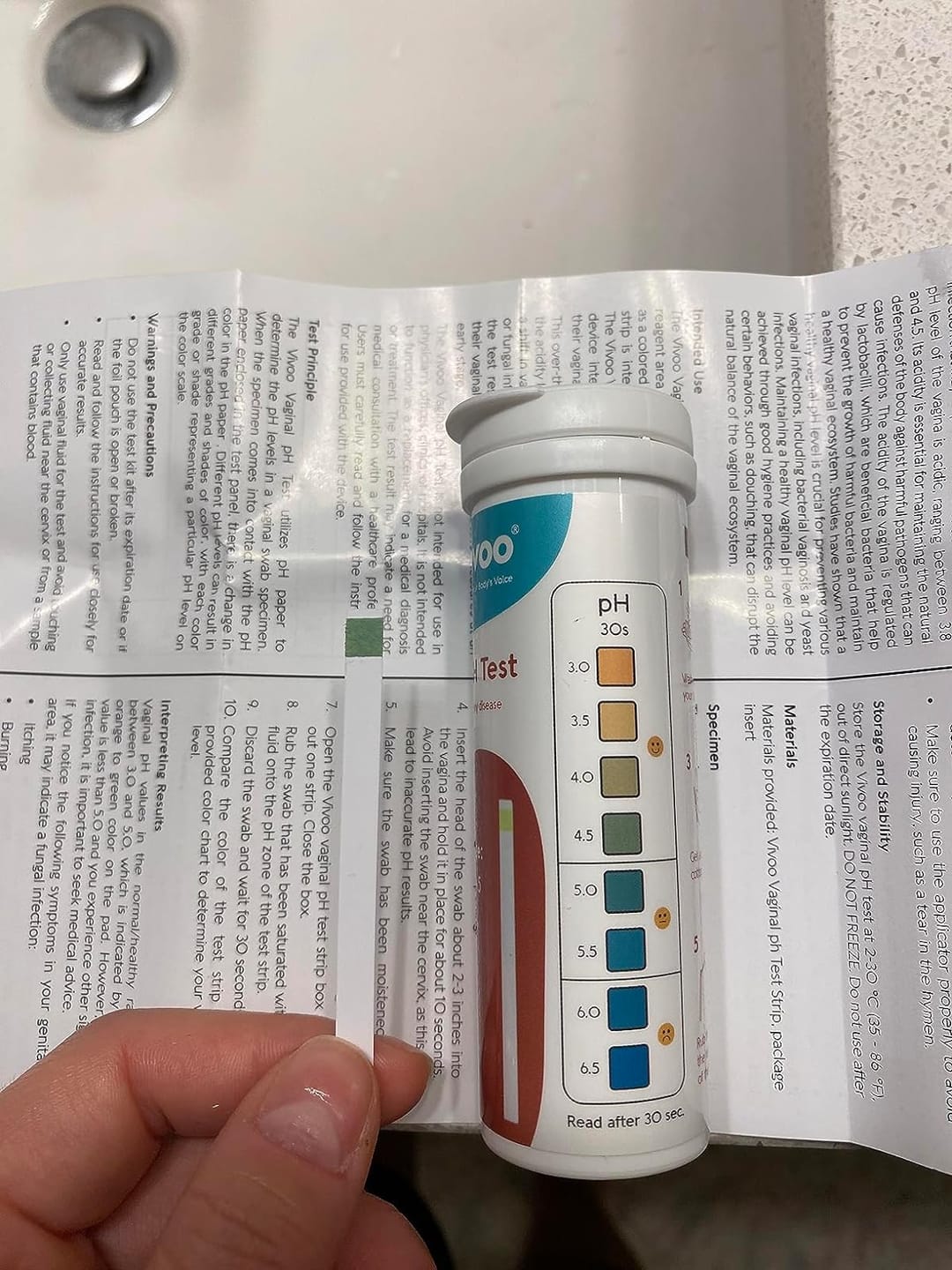Customer photo review of Vaginal pH Test