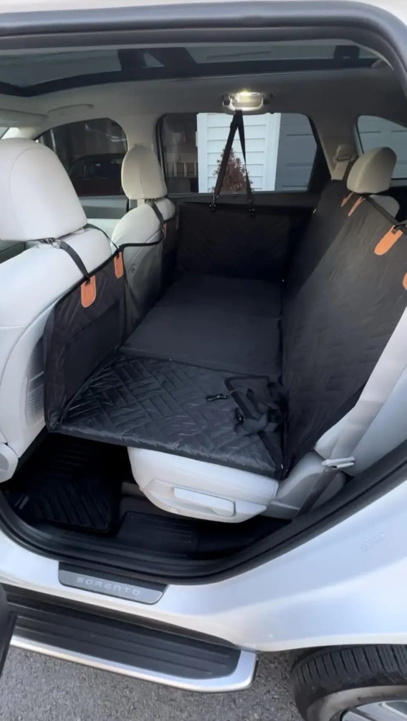 Customer photo review of Car Seat Cover with Hard Bottom