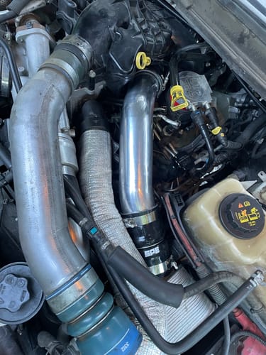 Customer photo review of SPE 6.7L Powerstroke Hot Side Intercooler Pipe