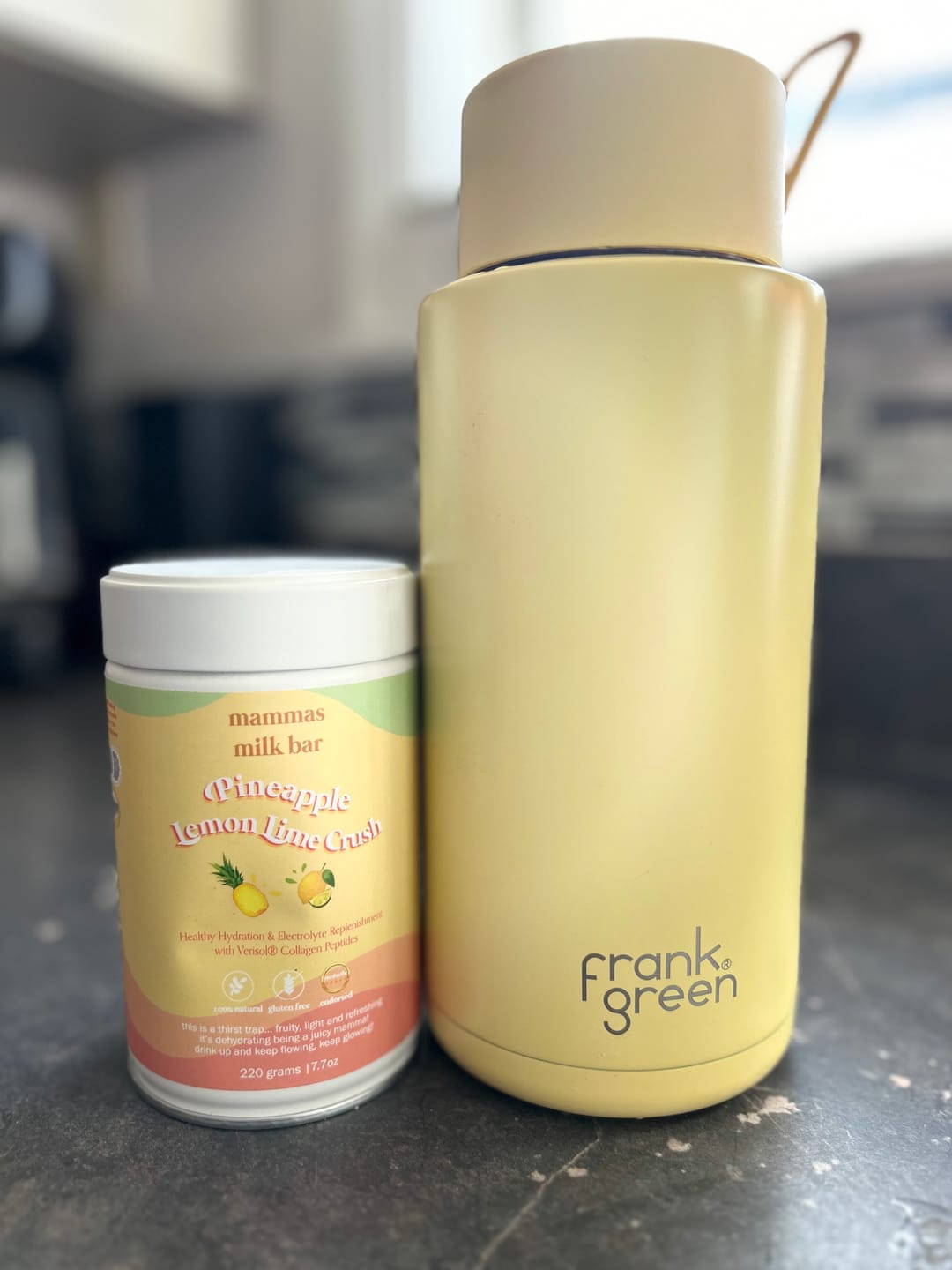 Customer photo review of Pineapple Lemon & Lime Crush Hydration Electrolyte Drink with Verisol® Collagen