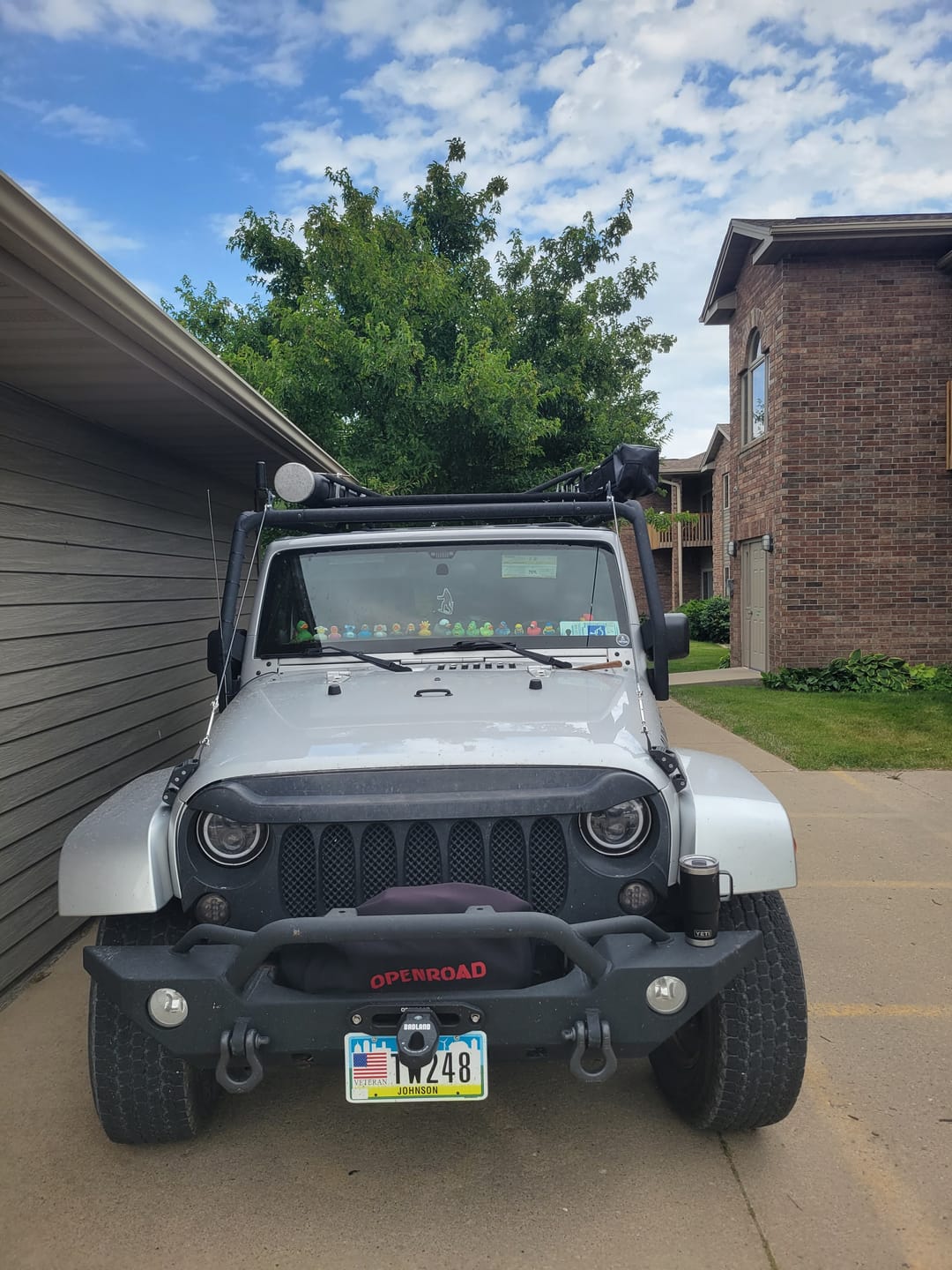 Customer photo review of Winch Protection Cover Heavy Duty Waterproof Dust-proof Black Neoprene,Ideal for 2000-17500lbs