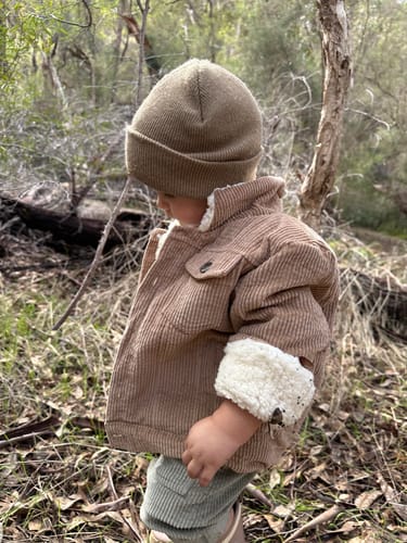 Customer photo review of Organic "Lennox" Sherpa Fleece Jacket - Size 3-9