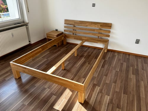 Customer photo review of Massivholzbett Julia Eiche