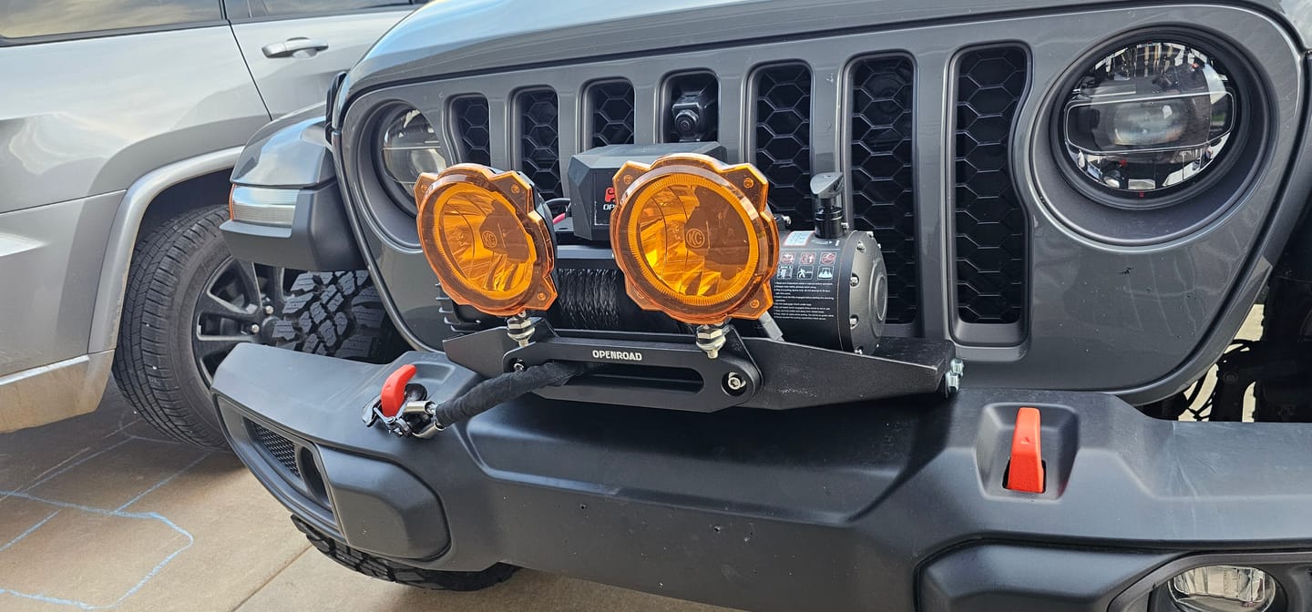 Customer photo review of OPENROAD 13,000 lbs Winch with Synthetic Rope - Panther Series 2s