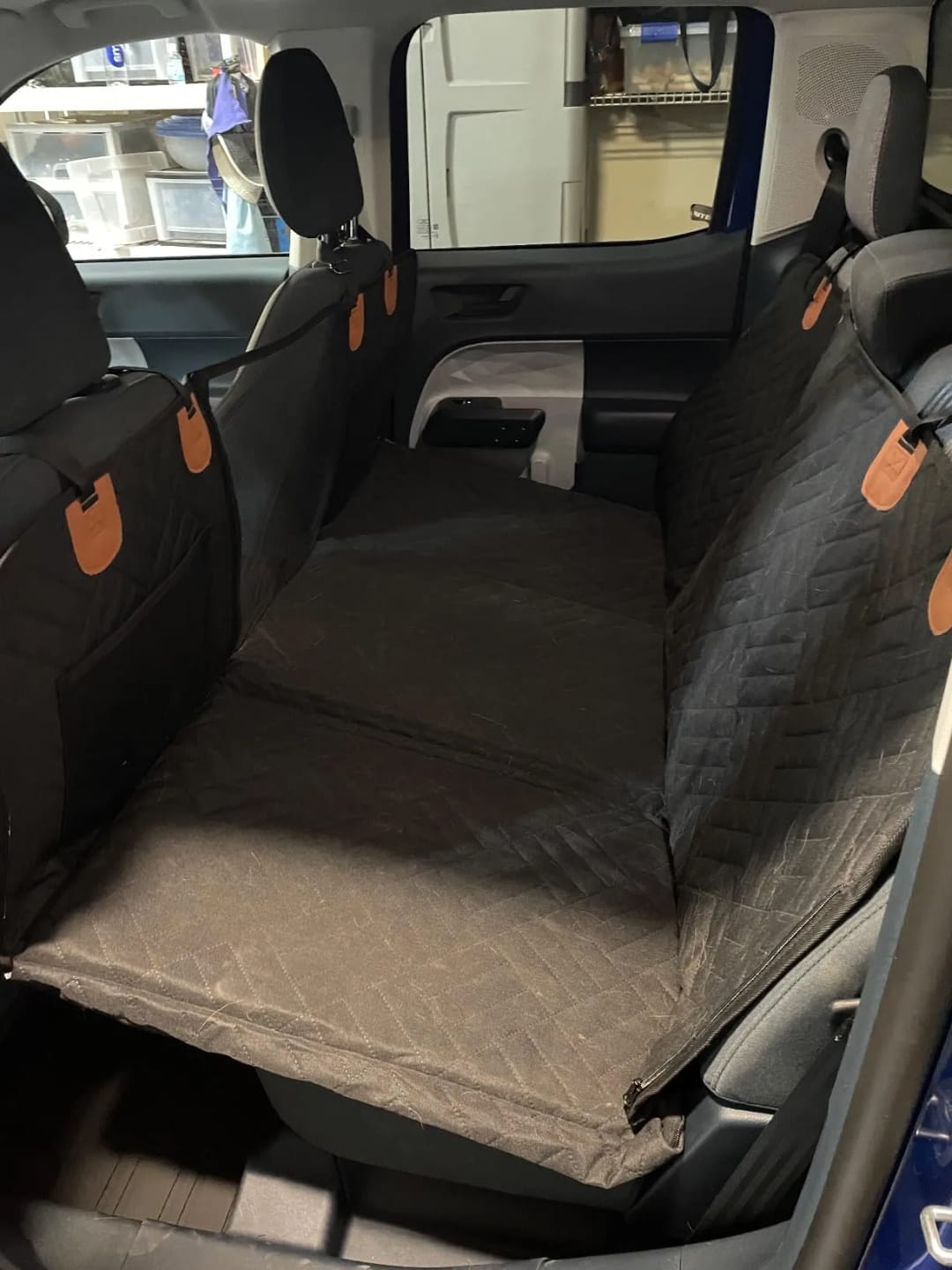 Customer photo review of Car Seat Cover with Hard Bottom