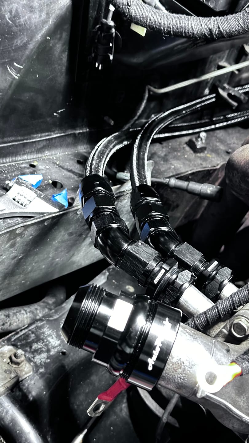 Customer photo review of 200 Series PTFE (teflon) Hose - Black Stainless Steel Braid