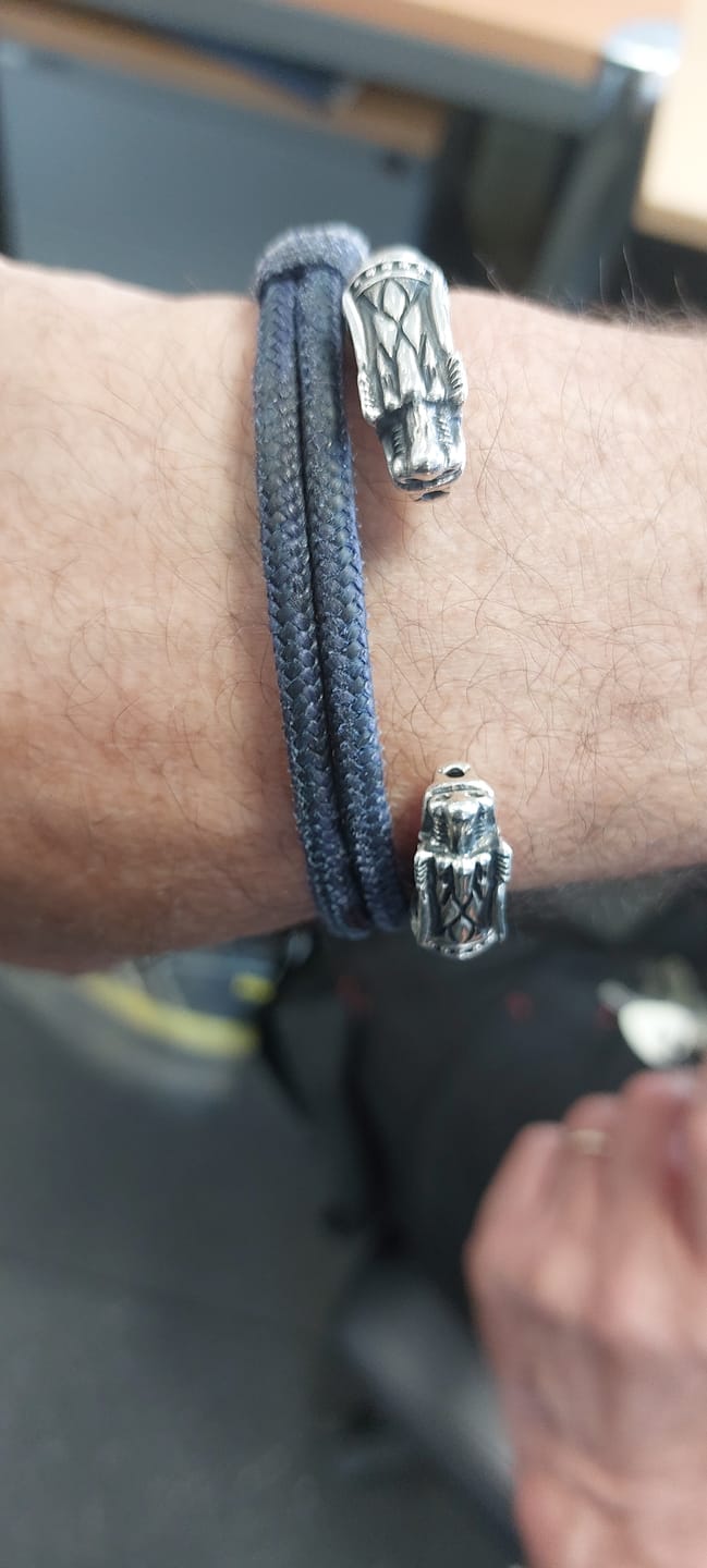 Customer photo review of BRACELET TÊTE DE LOUP (ARGENT)