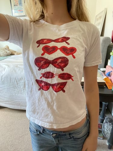 Customer photo review of 'Eyes For You' baby tee