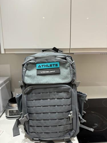 Customer photo review of Large 45L Ash Grey Tactical Gym Backpack
