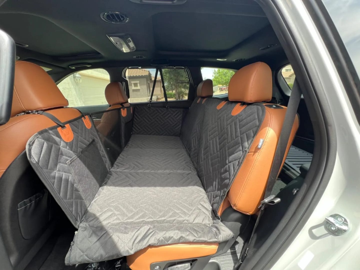 Customer photo review of Car Seat Cover with Hard Bottom