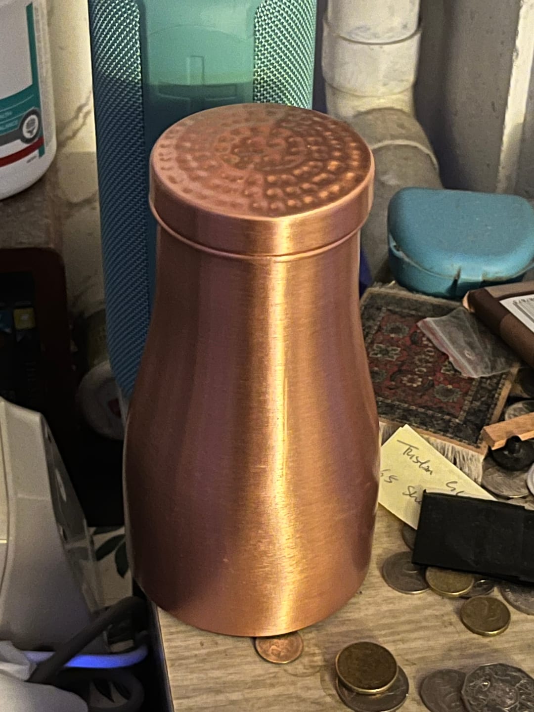 Customer photo review of Pure Copper Plain Water Flask