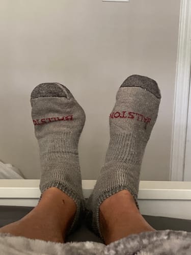 Customer photo review of Ballston Lightweight 81% Merino Wool All Season Low Hiking Socks - 4 Pairs for Men and Women