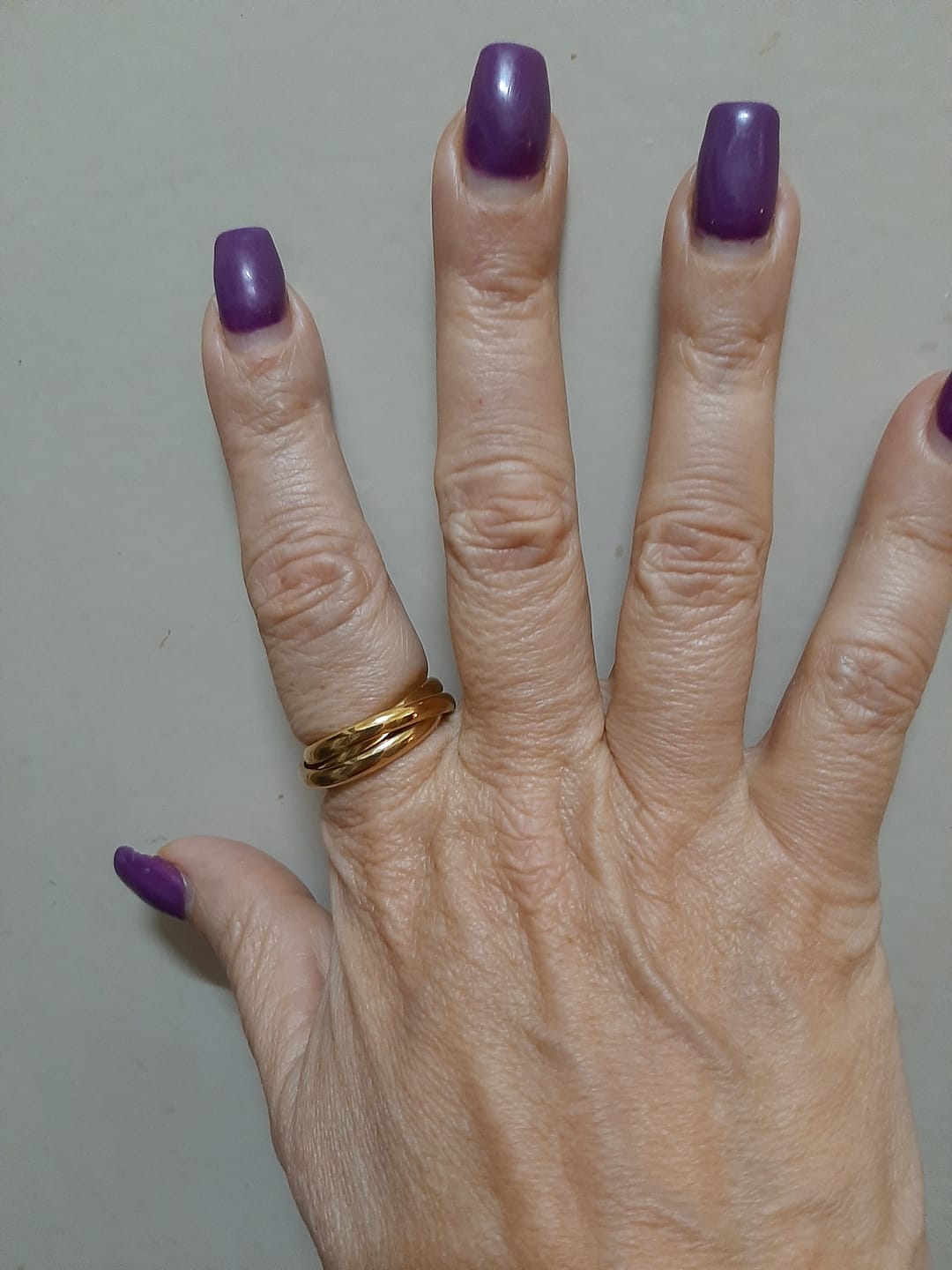 Customer photo review of Anel Trindade Banhado em Ouro 18K