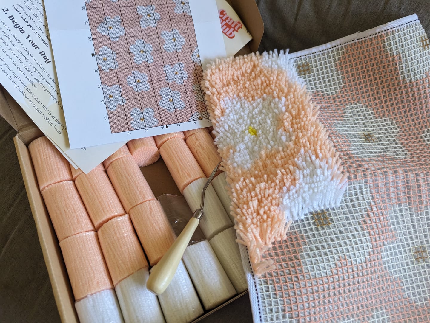 Customer photo review of DAISY Rug Making Kit