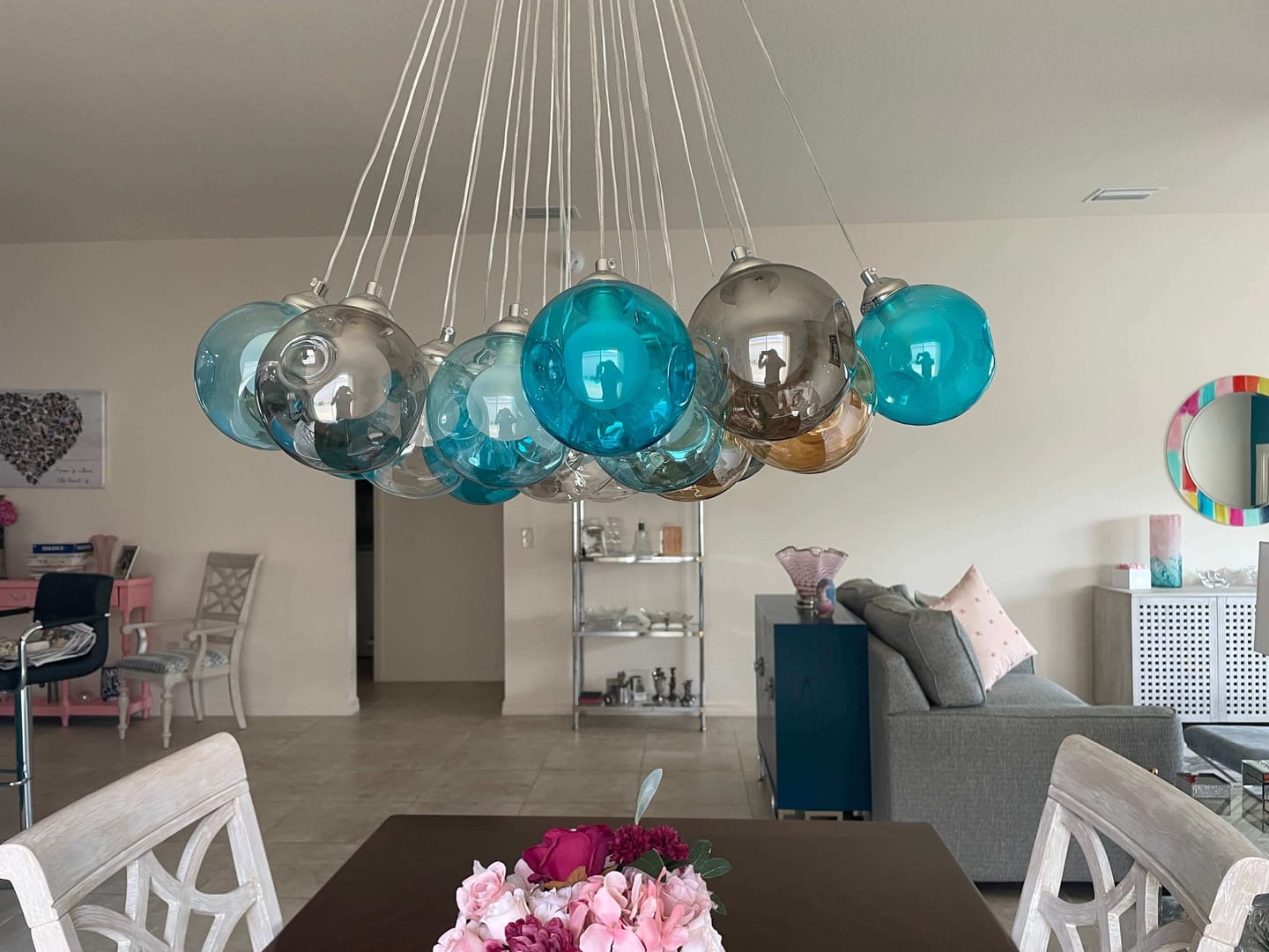 Customer photo review of Modern Bubble Cluster Globes Pendant Lighting