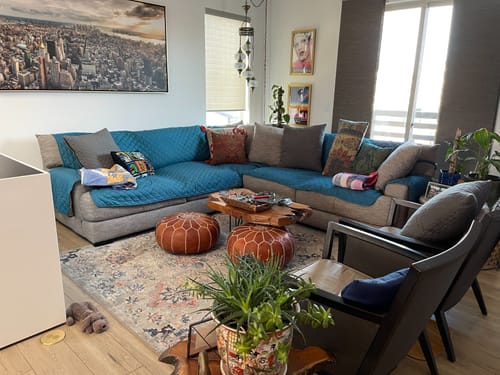 Customer photo review of Reversible Quilted Sofa Couch Cover Sofa Slipcovers
