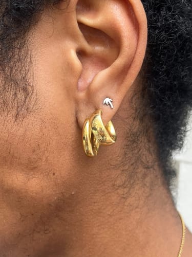 Customer photo review of Wakiki Palm Tree Stud Earrings